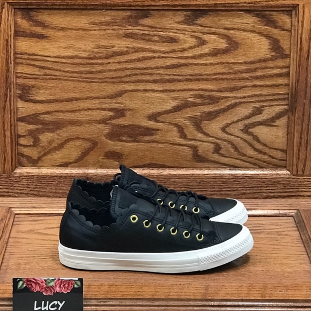Converse CTAS Ox Black‎ Gold Egret Shoes - Picture 2 of 7